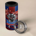 Personalised Newcastle Knights Rugby 4 in 1 Can Cooler Tumbler Armored Knight Mascot City Landmark Graphic
