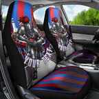 Personalised Newcastle Knights Rugby Car Seat Cover Armored Knight Mascot City Landmark Graphic