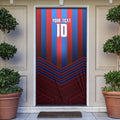 Personalised Newcastle Knights Rugby Door Cover Armored Knight Mascot City Landmark Graphic