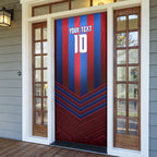 Personalised Newcastle Knights Rugby Door Cover Armored Knight Mascot City Landmark Graphic