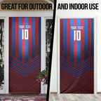 Personalised Newcastle Knights Rugby Door Cover Armored Knight Mascot City Landmark Graphic