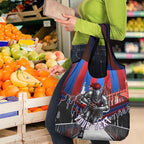 Personalised Newcastle Knights Rugby Grocery Bag Armored Knight Mascot City Landmark Graphic