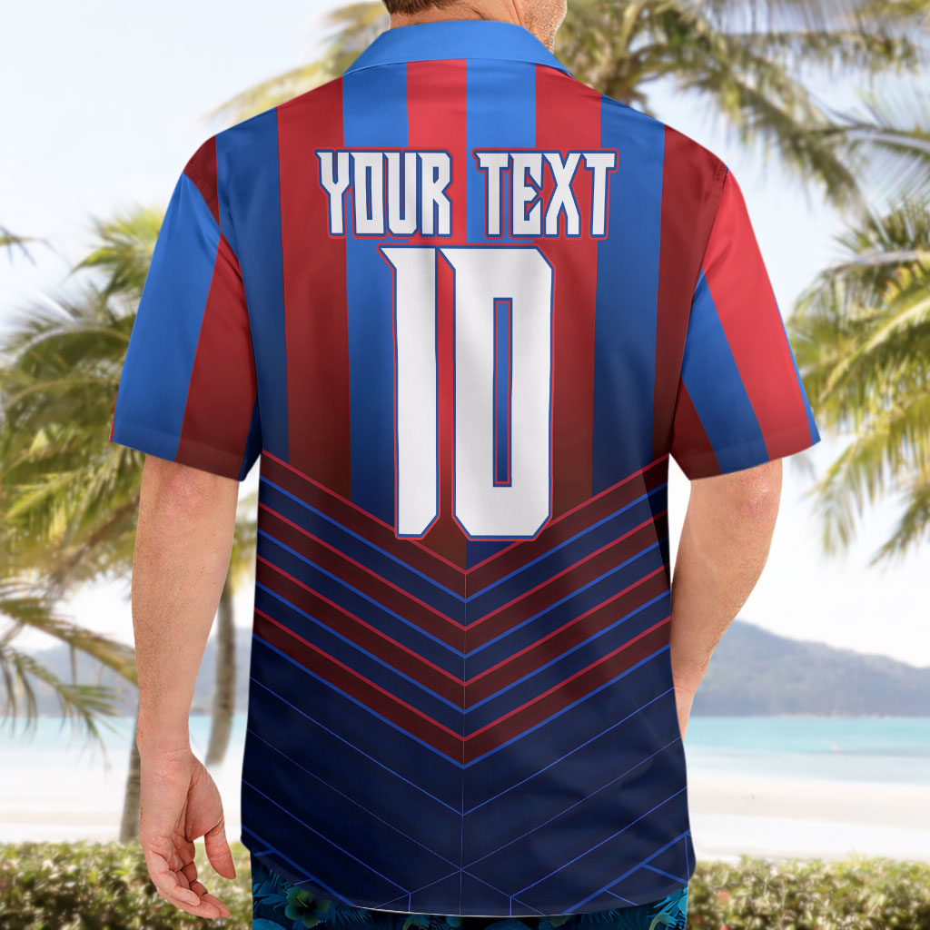 Personalised Newcastle Knights Rugby Hawaiian Shirt Armored Knight Mascot City Landmark Graphic