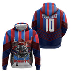 Personalised Newcastle Knights Rugby Hoodie Armored Knight Mascot City Landmark Graphic