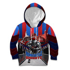 Personalised Newcastle Knights Rugby Kid Hoodie Armored Knight Mascot City Landmark Graphic