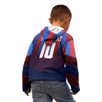 Personalised Newcastle Knights Rugby Kid Hoodie Armored Knight Mascot City Landmark Graphic
