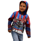Personalised Newcastle Knights Rugby Kid Hoodie Armored Knight Mascot City Landmark Graphic