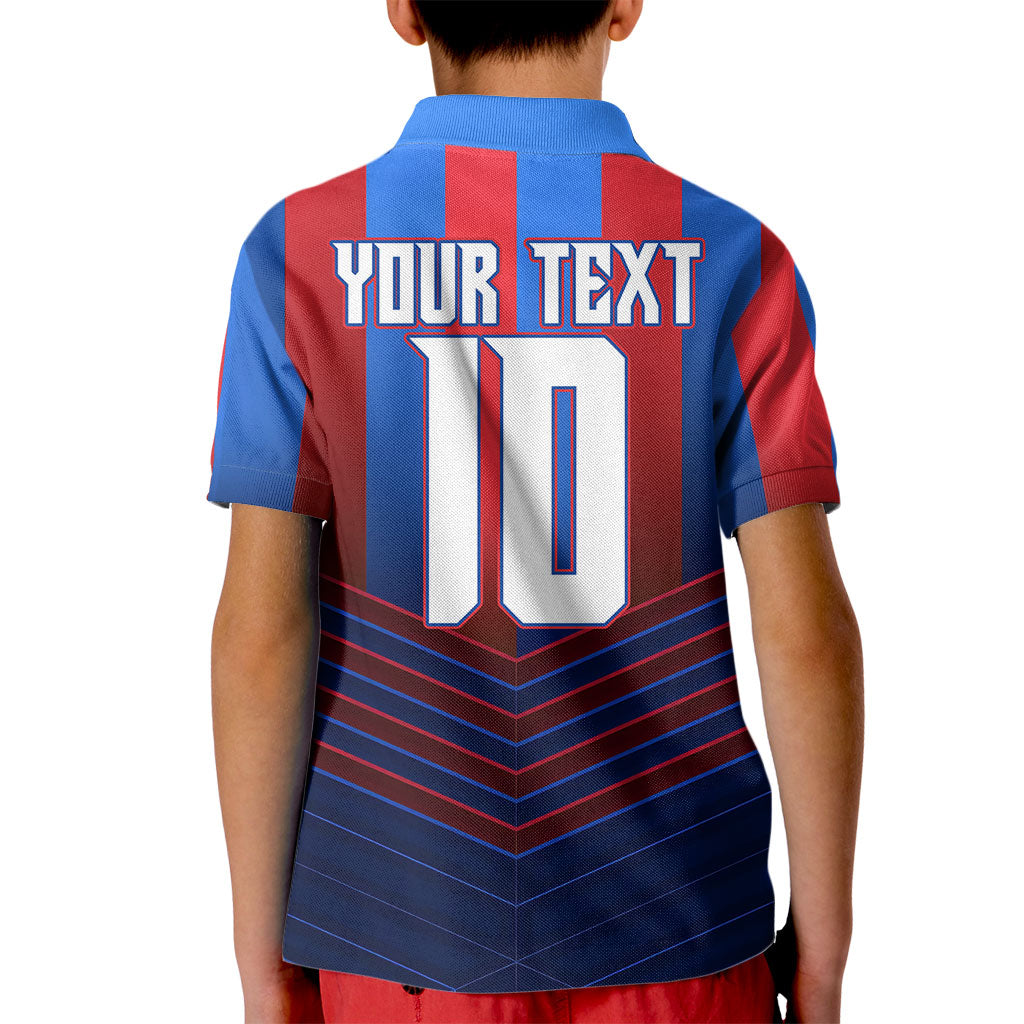 Personalised Newcastle Knights Rugby Kid Polo Shirt Armored Knight Mascot City Landmark Graphic