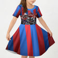 Personalised Newcastle Knights Rugby Kid Short Sleeve Dress Armored Knight Mascot City Landmark Graphic