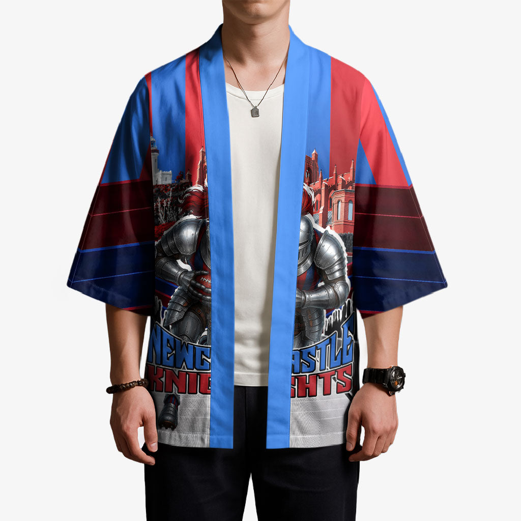 Personalised Newcastle Knights Rugby Kimono Armored Knight Mascot City Landmark Graphic