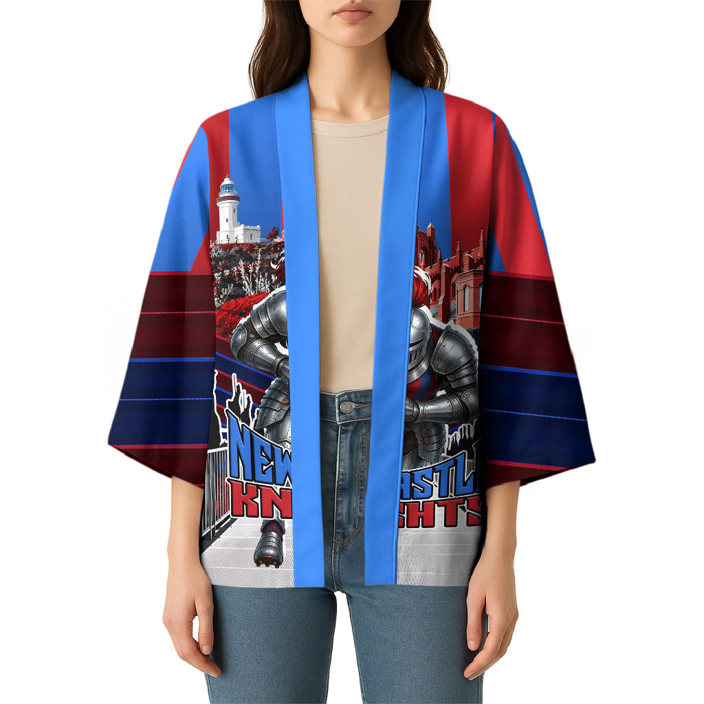 Personalised Newcastle Knights Rugby Kimono Armored Knight Mascot City Landmark Graphic