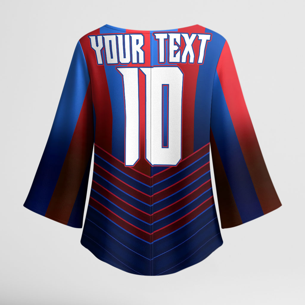 Personalised Newcastle Knights Rugby Kimono Sleeve Blouse Armored Knight Mascot City Landmark Graphic