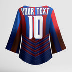 Personalised Newcastle Knights Rugby Kimono Sleeve Blouse Armored Knight Mascot City Landmark Graphic