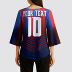 Personalised Newcastle Knights Rugby Kimono Sleeve Blouse Armored Knight Mascot City Landmark Graphic