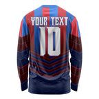 Personalised Newcastle Knights Rugby Long Sleeve Shirt Armored Knight Mascot City Landmark Graphic