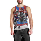 Personalised Newcastle Knights Rugby Men Tank Top Armored Knight Mascot City Landmark Graphic