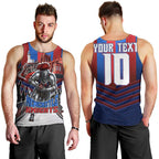 Personalised Newcastle Knights Rugby Men Tank Top Armored Knight Mascot City Landmark Graphic