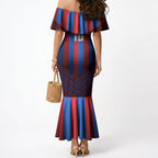 Personalised Newcastle Knights Rugby Mermaid Dress Armored Knight Mascot City Landmark Graphic