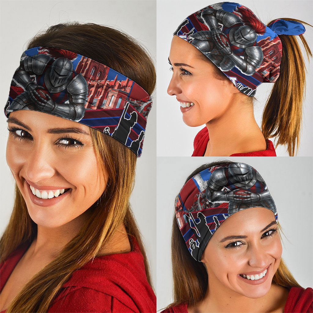 Personalised Newcastle Knights Rugby Neck Gaiter Armored Knight Mascot City Landmark Graphic
