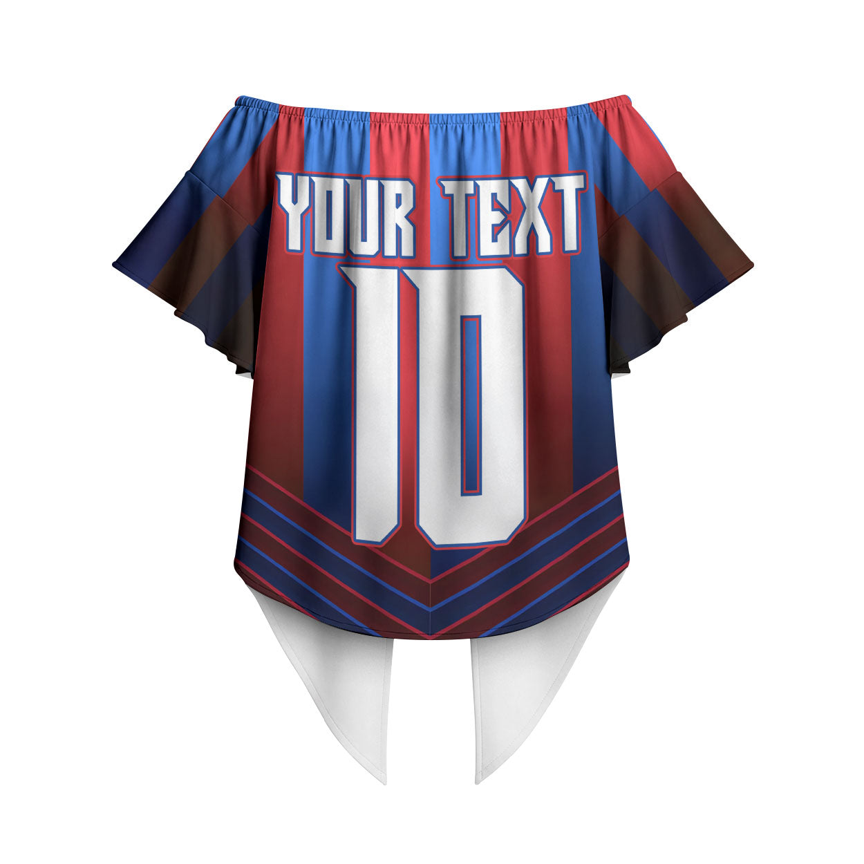 Personalised Newcastle Knights Rugby Off Shoulder Wrap Waist Top Armored Knight Mascot City Landmark Graphic