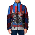 Personalised Newcastle Knights Rugby Padded Jacket Armored Knight Mascot City Landmark Graphic