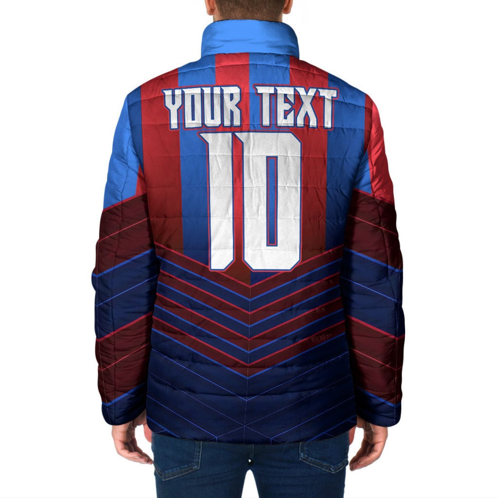 Personalised Newcastle Knights Rugby Padded Jacket Armored Knight Mascot City Landmark Graphic