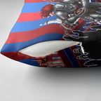 Personalised Newcastle Knights Rugby Pillow Cover Armored Knight Mascot City Landmark Graphic