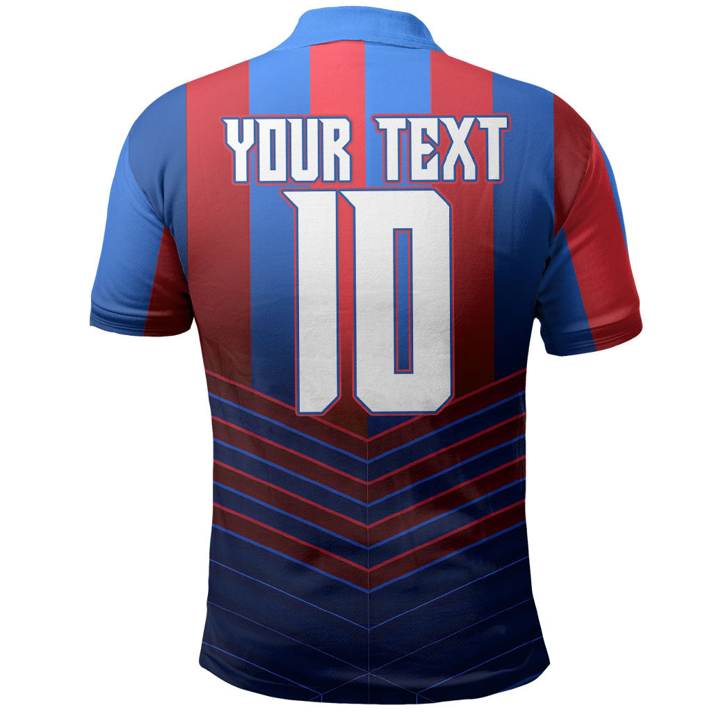 Personalised Newcastle Knights Rugby Polo Shirt Armored Knight Mascot City Landmark Graphic
