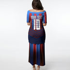 Personalised Newcastle Knights Rugby Puletasi Armored Knight Mascot City Landmark Graphic