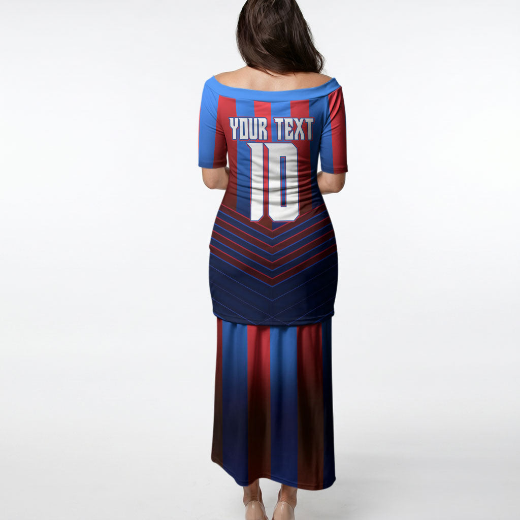 Personalised Newcastle Knights Rugby Puletasi Armored Knight Mascot City Landmark Graphic