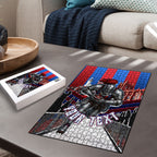 Personalised Newcastle Knights Rugby Puzzle Armored Knight Mascot City Landmark Graphic