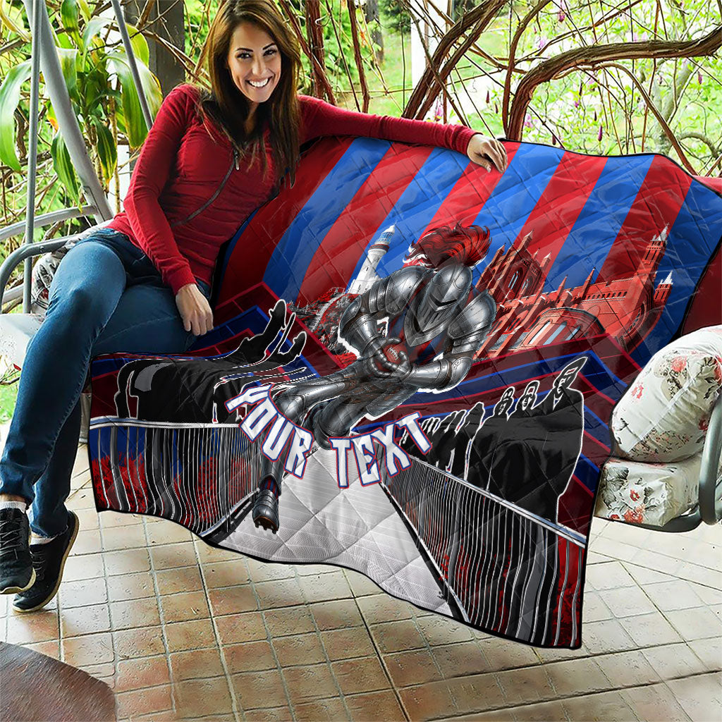 Personalised Newcastle Knights Rugby Quilt Armored Knight Mascot City Landmark Graphic