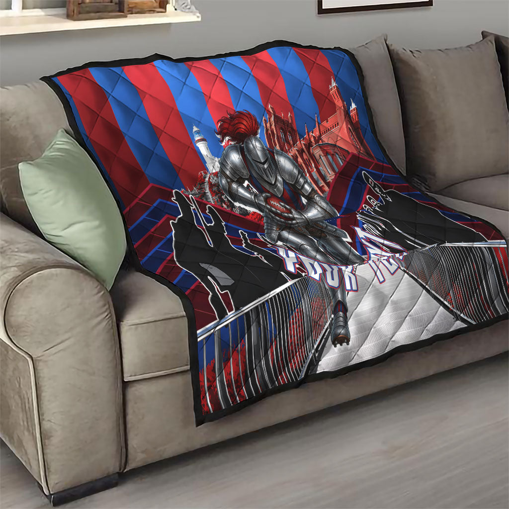 Personalised Newcastle Knights Rugby Quilt Armored Knight Mascot City Landmark Graphic