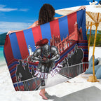 Personalised Newcastle Knights Rugby Sarong Armored Knight Mascot City Landmark Graphic