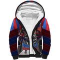 Personalised Newcastle Knights Rugby Sherpa Hoodie Armored Knight Mascot City Landmark Graphic