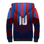 Personalised Newcastle Knights Rugby Sherpa Hoodie Armored Knight Mascot City Landmark Graphic