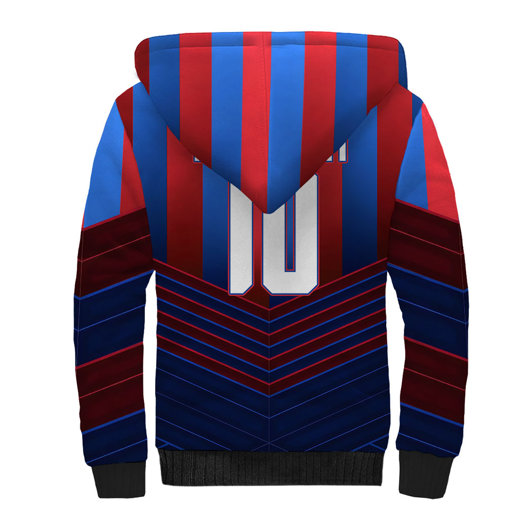 Personalised Newcastle Knights Rugby Sherpa Hoodie Armored Knight Mascot City Landmark Graphic