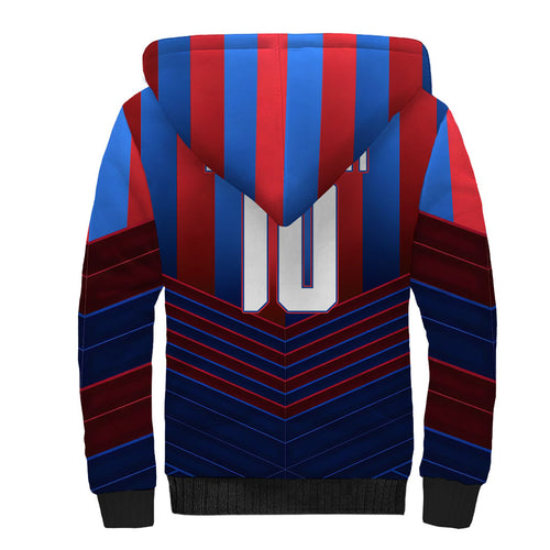 Personalised Newcastle Knights Rugby Sherpa Hoodie Armored Knight Mascot City Landmark Graphic