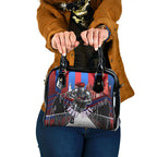 Personalised Newcastle Knights Rugby Shoulder Handbag Armored Knight Mascot City Landmark Graphic