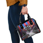 Personalised Newcastle Knights Rugby Shoulder Handbag Armored Knight Mascot City Landmark Graphic