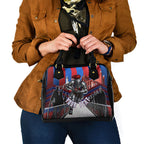 Personalised Newcastle Knights Rugby Shoulder Handbag Armored Knight Mascot City Landmark Graphic