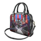 Personalised Newcastle Knights Rugby Shoulder Handbag Armored Knight Mascot City Landmark Graphic