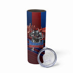 Personalised Newcastle Knights Rugby Skinny Tumbler Armored Knight Mascot City Landmark Graphic