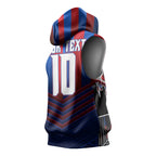 Personalised Newcastle Knights Rugby Sleeveless Hoodie Armored Knight Mascot City Landmark Graphic