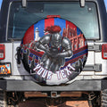 Personalised Newcastle Knights Rugby Spare Tire Cover Armored Knight Mascot City Landmark Graphic
