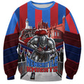 Personalised Newcastle Knights Rugby Sweatshirt Armored Knight Mascot City Landmark Graphic