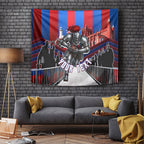 Personalised Newcastle Knights Rugby Tapestry Armored Knight Mascot City Landmark Graphic