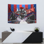 Personalised Newcastle Knights Rugby Tapestry Armored Knight Mascot City Landmark Graphic