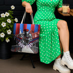 Personalised Newcastle Knights Rugby Tote Bag Armored Knight Mascot City Landmark Graphic