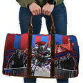 Personalised Newcastle Knights Rugby Travel Bag Armored Knight Mascot City Landmark Graphic